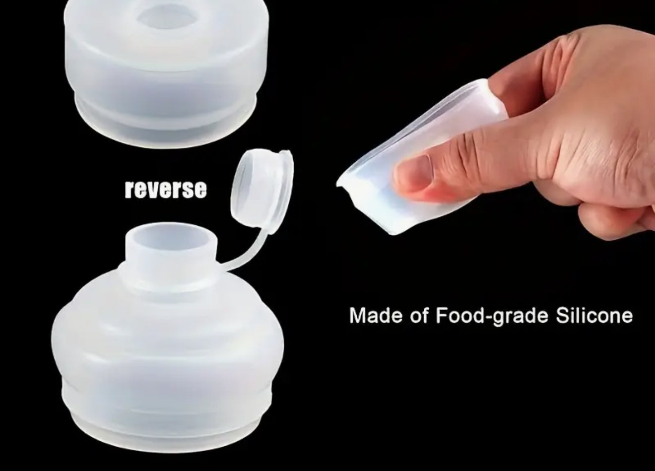 Pure food grade silicone cover for bottles.